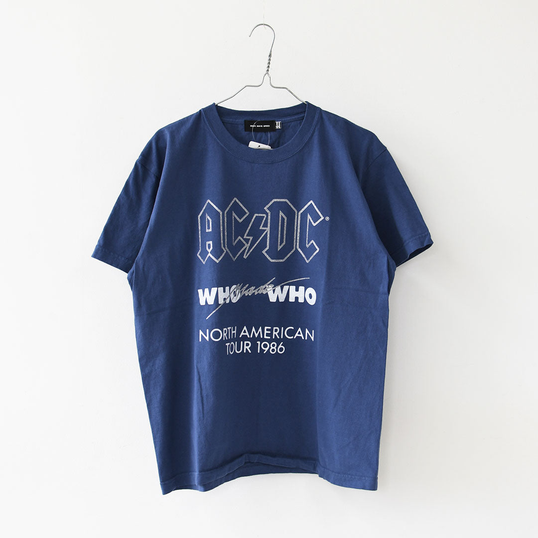 GOOD ROCK SPEED [グッドロックスピード] AC/DC GLITTER PRINT T-SHIRT  [26ACD001W] AC/DC グリッタープリントTシャツ・ 綿TEE・半袖・ショートスリーブ・プリントTEE・クルーネック・LADY'S [2026SS]