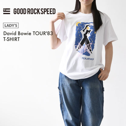 GOOD ROCK SPEED [グッドロックスピード] David Bowie TOUR'83 T-SHIRT [26DAB004W] デヴィッド・ボウイ ツアー'83 Tシャツ・ 綿TEE・半袖・バンドT・プリントTEE・クルーネック・LADY'S [2026SS]