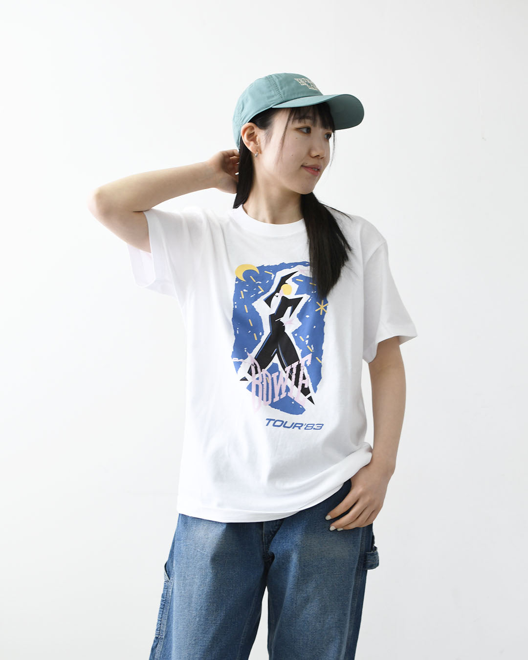 GOOD ROCK SPEED [グッドロックスピード] David Bowie TOUR'83 T-SHIRT [26DAB004W] デヴィッド・ボウイ ツアー'83 Tシャツ・ 綿TEE・半袖・バンドT・プリントTEE・クルーネック・LADY'S [2026SS]