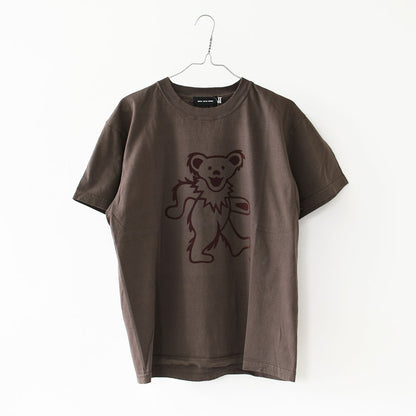 GOOD ROCK SPEED [グッドロックスピード] Greatful Dead DANCING BEAR FLOCKED PRINT T-SHIRT [26GFD001W] グレイトフル・デッド・ダンシングベアフロックド プリントTシャツ・ 綿TEE・半袖・バンドT・プリントTEE・クルーネック・LADY'S [2026SS]
