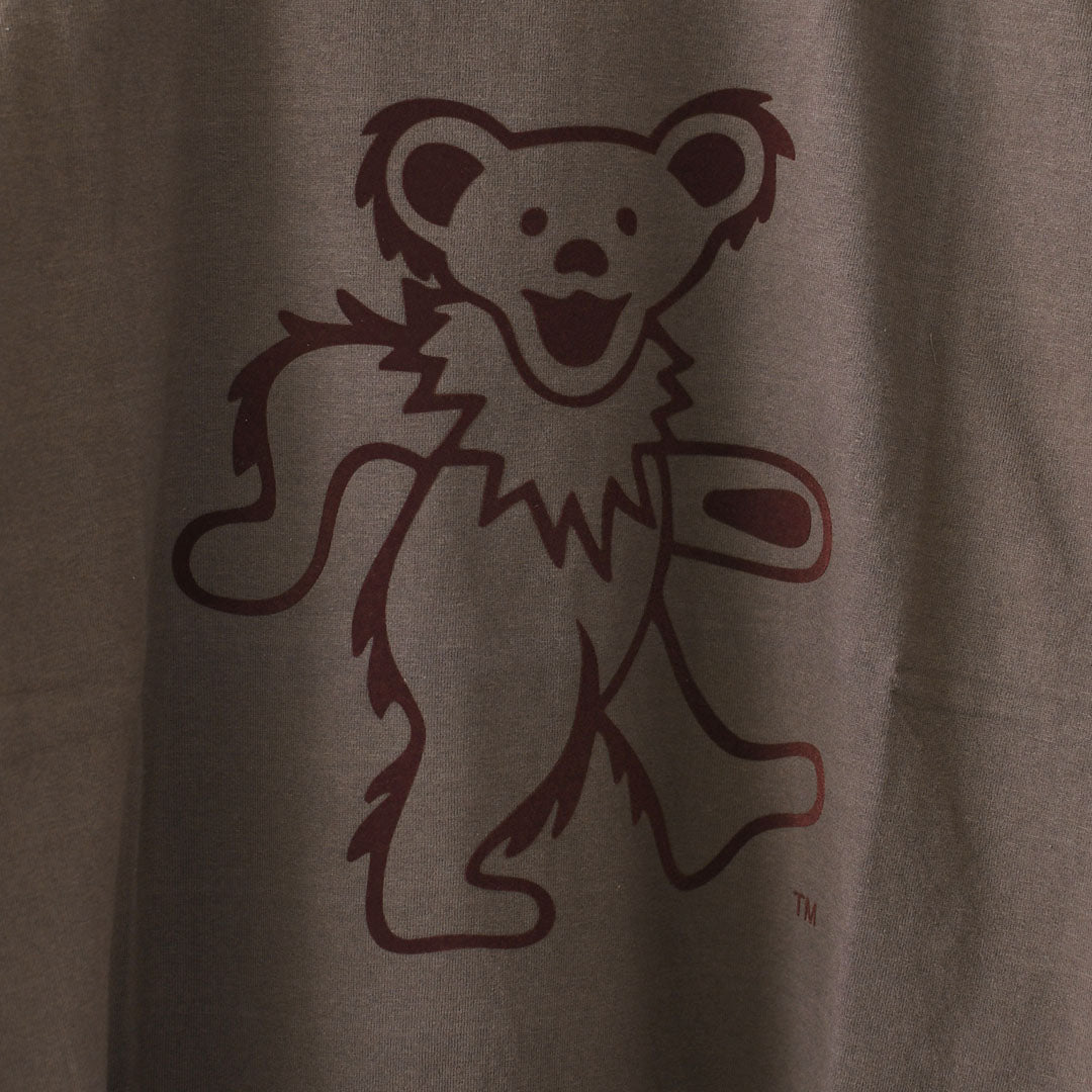 GOOD ROCK SPEED [グッドロックスピード] Greatful Dead DANCING BEAR FLOCKED PRINT T-SHIRT [26GFD001W] グレイトフル・デッド・ダンシングベアフロックド プリントTシャツ・ 綿TEE・半袖・バンドT・プリントTEE・クルーネック・LADY'S [2026SS]