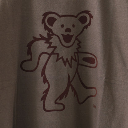 GOOD ROCK SPEED [グッドロックスピード] Greatful Dead DANCING BEAR FLOCKED PRINT T-SHIRT [26GFD001W] グレイトフル・デッド・ダンシングベアフロックド プリントTシャツ・ 綿TEE・半袖・バンドT・プリントTEE・クルーネック・LADY'S [2026SS]