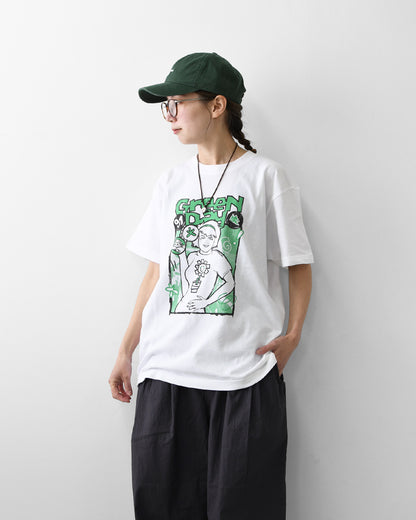 GOOD ROCK SPEED [グッドロックスピード] Green Day T-SHIRT [26GRD003W] グリーン Tシャツ・ 綿TEE・半袖・バンドT・プリントTEE・クルーネック・LADY'S [2026SS]