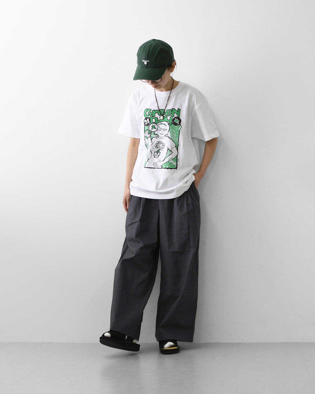 GOOD ROCK SPEED [グッドロックスピード] Green Day T-SHIRT [26GRD003W] グリーン Tシャツ・ 綿TEE・半袖・バンドT・プリントTEE・クルーネック・LADY'S [2026SS]