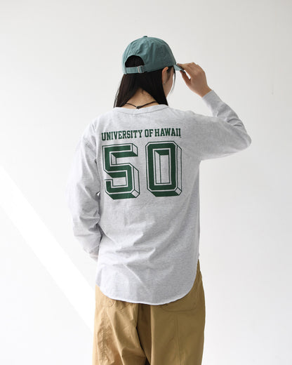 GOOD ROCK SPEED [グッドロックスピード] UNIVERSITY OF HAWAII LS T-SHIRT  [26HWI001W] ユニバーシティーオブハワイ ロングスリーブ Tシャツ・ 綿TEE・長袖・ロゴTEE・ナンバーT・LADY'S [2026SS]