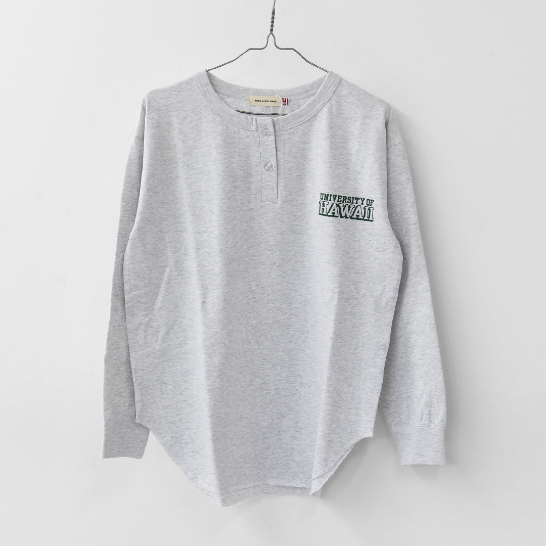 GOOD ROCK SPEED [グッドロックスピード] UNIVERSITY OF HAWAII LS T-SHIRT  [26HWI001W] ユニバーシティーオブハワイ ロングスリーブ Tシャツ・ 綿TEE・長袖・ロゴTEE・ナンバーT・LADY'S [2026SS]
