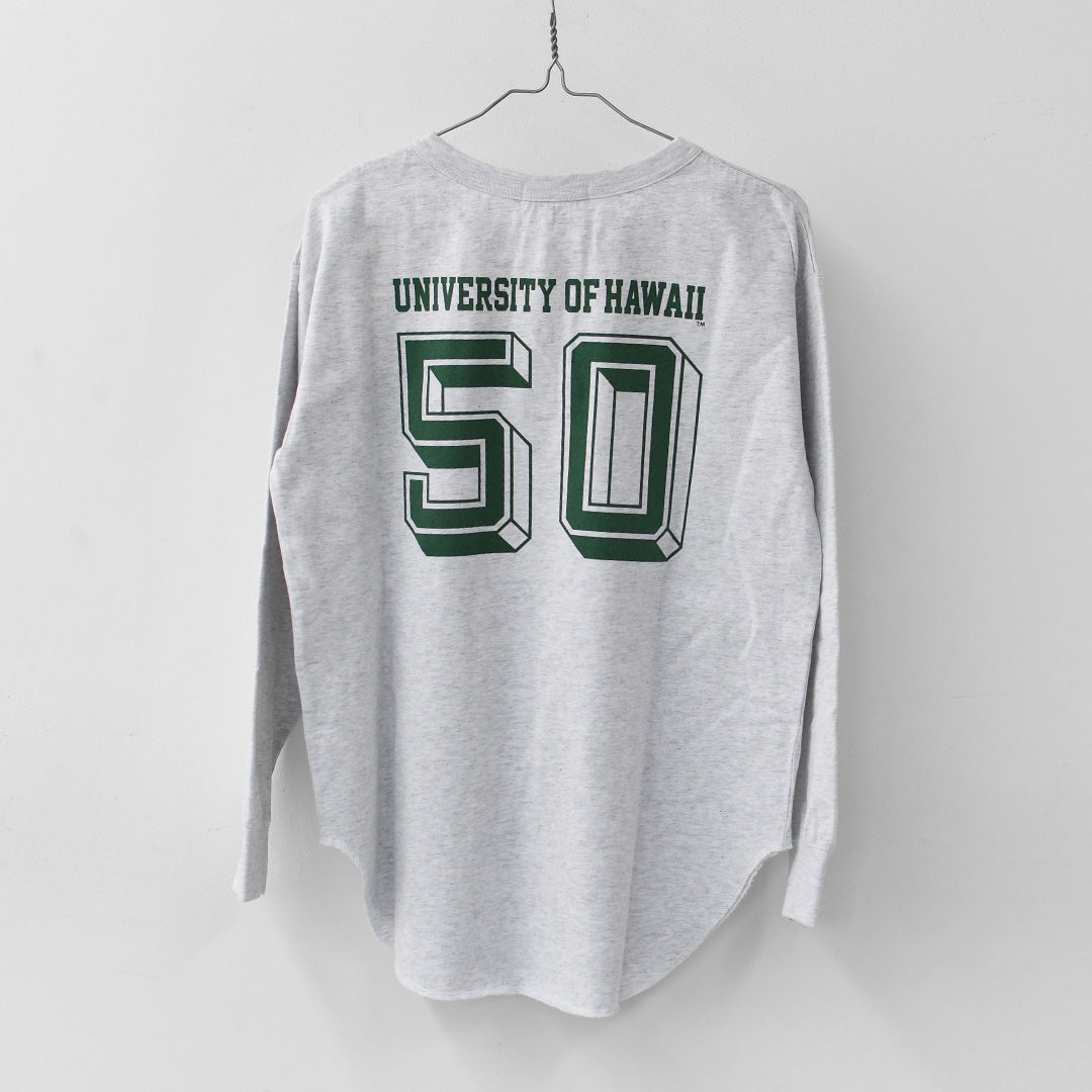 GOOD ROCK SPEED [グッドロックスピード] UNIVERSITY OF HAWAII LS T-SHIRT  [26HWI001W] ユニバーシティーオブハワイ ロングスリーブ Tシャツ・ 綿TEE・長袖・ロゴTEE・ナンバーT・LADY'S [2026SS]