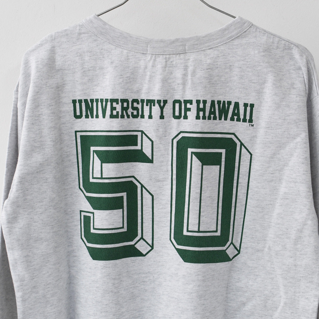 GOOD ROCK SPEED [グッドロックスピード] UNIVERSITY OF HAWAII LS T-SHIRT  [26HWI001W] ユニバーシティーオブハワイ ロングスリーブ Tシャツ・ 綿TEE・長袖・ロゴTEE・ナンバーT・LADY'S [2026SS]