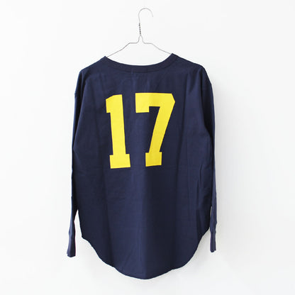 GOOD ROCK SPEED [グッドロックスピード] University of Michigan LS T-SHIRT [26MCG001W] ユニバーシティオフミシガン ロングスリーブTシャツ・ 綿TEE・長袖・ロングスリーブ・プリントTEE・カレッジT・ヘンリーネック・LADY'S [2026SS]