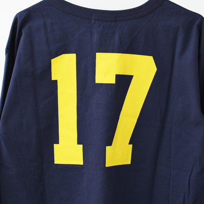 GOOD ROCK SPEED [グッドロックスピード] University of Michigan LS T-SHIRT [26MCG001W] ユニバーシティオフミシガン ロングスリーブTシャツ・ 綿TEE・長袖・ロングスリーブ・プリントTEE・カレッジT・ヘンリーネック・LADY'S [2026SS]