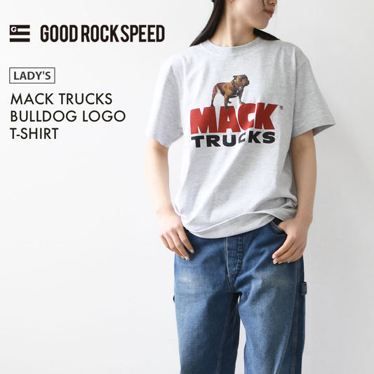 GOOD ROCK SPEED [グッドロックスピード] MACK TRUCKS BULLDOG LOGO T-SHIRT [26MTK002W] マック・トラックス ブルドッグロゴTシャツ・ 綿TEE・半袖・ショートスリーブ・プリントTEE・クルーネック・LADY'S [2026SS]