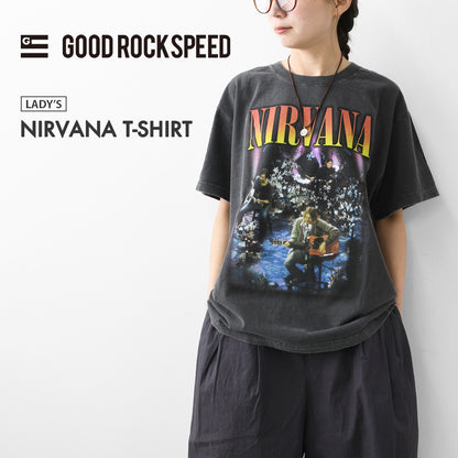 GOOD ROCK SPEED [グッドロックスピード] NIRVANA T-SHIRT [26NVN007W] ニルヴァーナ Tシャツ・ 綿TEE・半袖・バンドT・プリントTEE・クルーネック・LADY'S [2026SS]