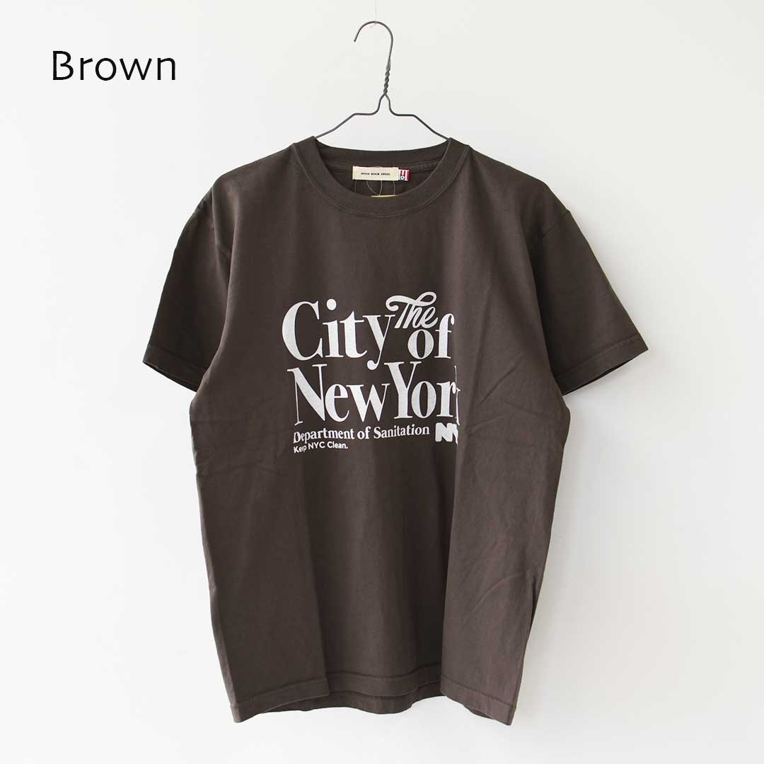 GOOD.R.SPEED [グッドロックスピード] NYC Print T-Shirt　[26NYC011W] NYCプリントtシャツ・半袖Tシャツ・ニューヨーク・ヴィンテージ・ロゴTシャツ・プリントTシャツ・LADY'S [2026SS]
