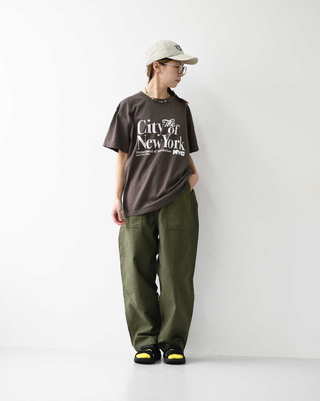 GOOD.R.SPEED [グッドロックスピード] NYC Print T-Shirt　[26NYC011W] NYCプリントtシャツ・半袖Tシャツ・ニューヨーク・ヴィンテージ・ロゴTシャツ・プリントTシャツ・LADY'S [2026SS]