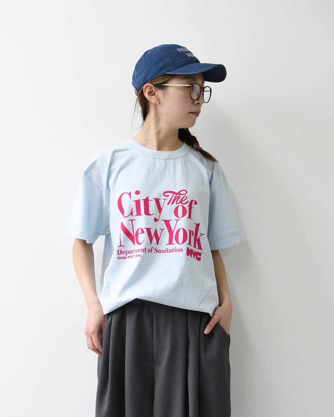 GOOD.R.SPEED [グッドロックスピード] NYC Print T-Shirt　[26NYC011W] NYCプリントtシャツ・半袖Tシャツ・ニューヨーク・ヴィンテージ・ロゴTシャツ・プリントTシャツ・LADY'S [2026SS]