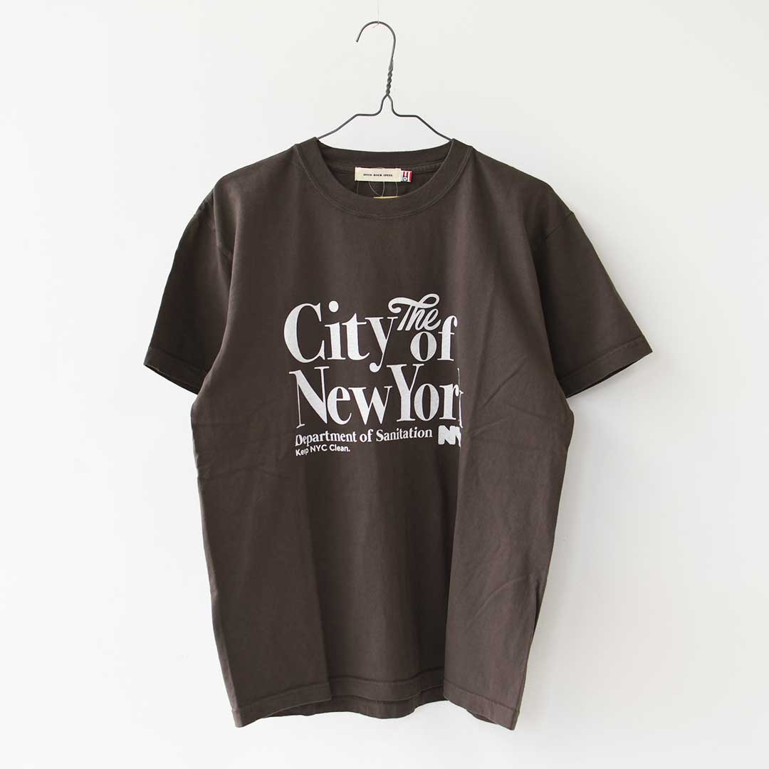GOOD.R.SPEED [グッドロックスピード] NYC Print T-Shirt　[26NYC011W] NYCプリントtシャツ・半袖Tシャツ・ニューヨーク・ヴィンテージ・ロゴTシャツ・プリントTシャツ・LADY'S [2026SS]