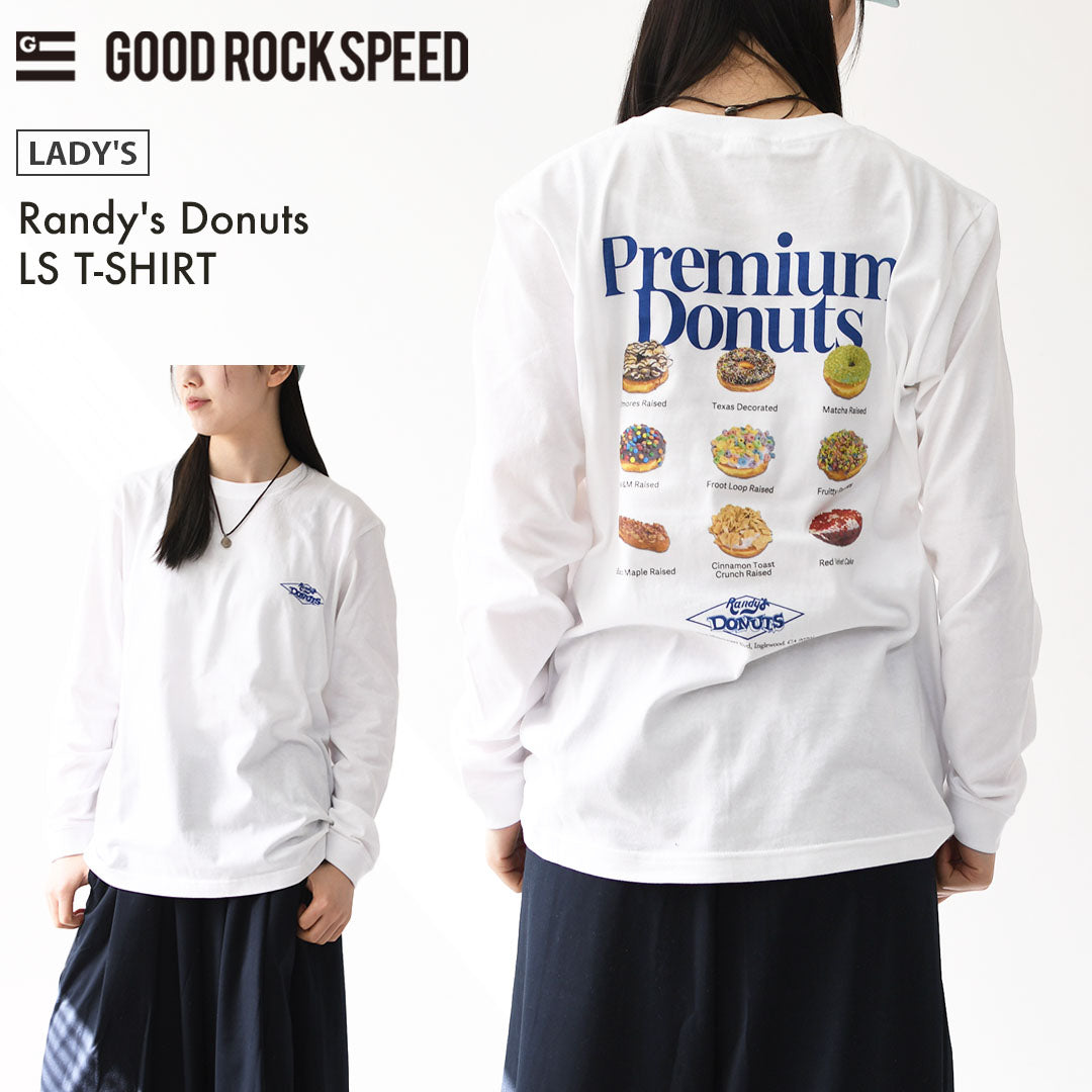 GOOD ROCK SPEED [グッドロックスピード] Randy's Donuts LS T-SHIRT  [26RDN001W] ランディドーナツ ロングスリーブTシャツ・ 綿TEE・長袖・ロングスリーブ・プリントTEE・クルーネック・LADY'S [2026SS]