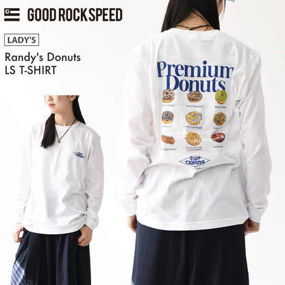 GOOD ROCK SPEED [グッドロックスピード] Randy's Donuts LS T-SHIRT  [26RDN001W] ランディドーナツ ロングスリーブTシャツ・ 綿TEE・長袖・ロングスリーブ・プリントTEE・クルーネック・LADY'S [2026SS]