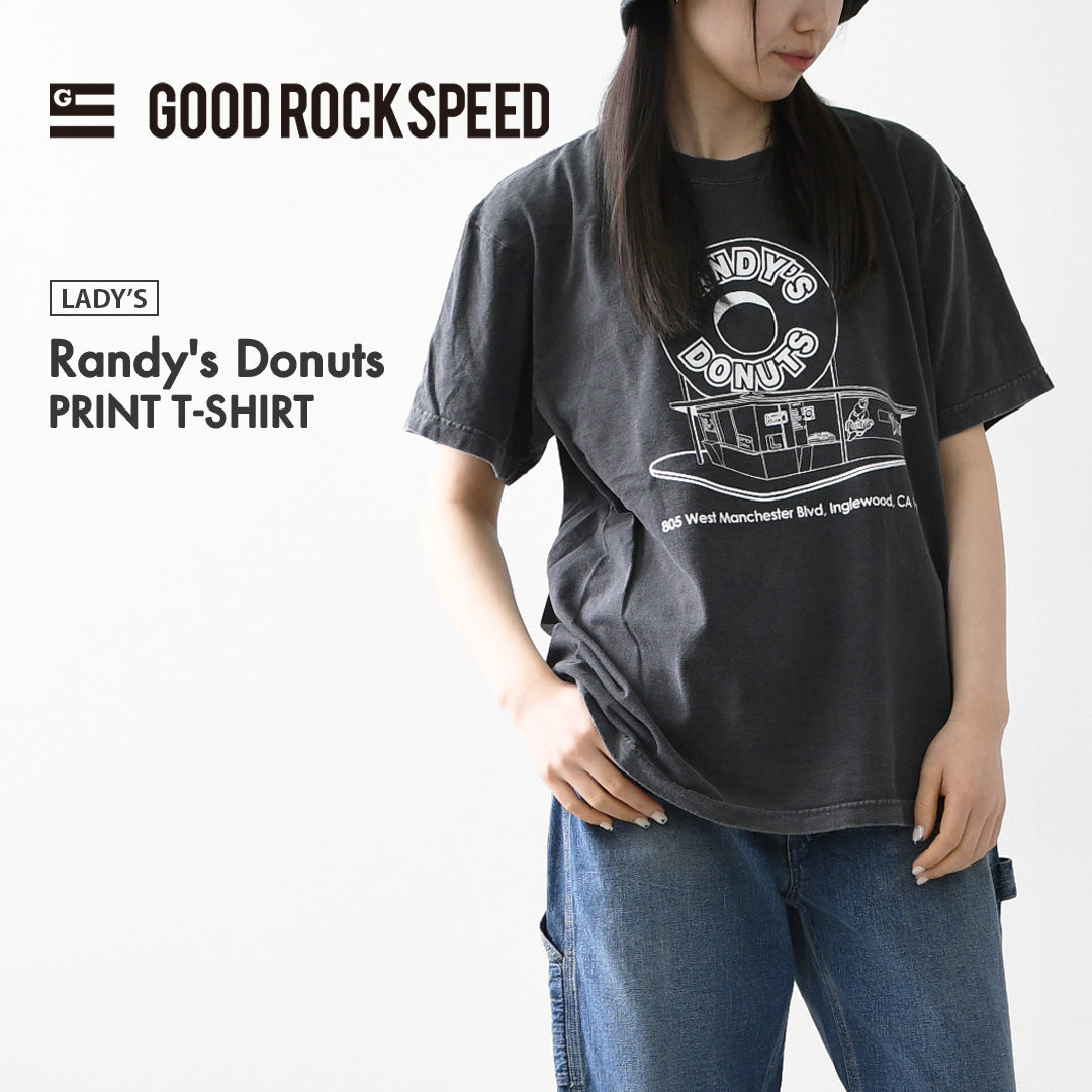 GOOD ROCK SPEED [グッドロックスピード] Randy's Donuts PRINT T-SHIRT [26RDN002W] ランディーズドーナツ プリントTシャツ・ 綿TEE・半袖・ショートスリーブ・プリントTEE・クルーネック・LADY'S [2026SS]