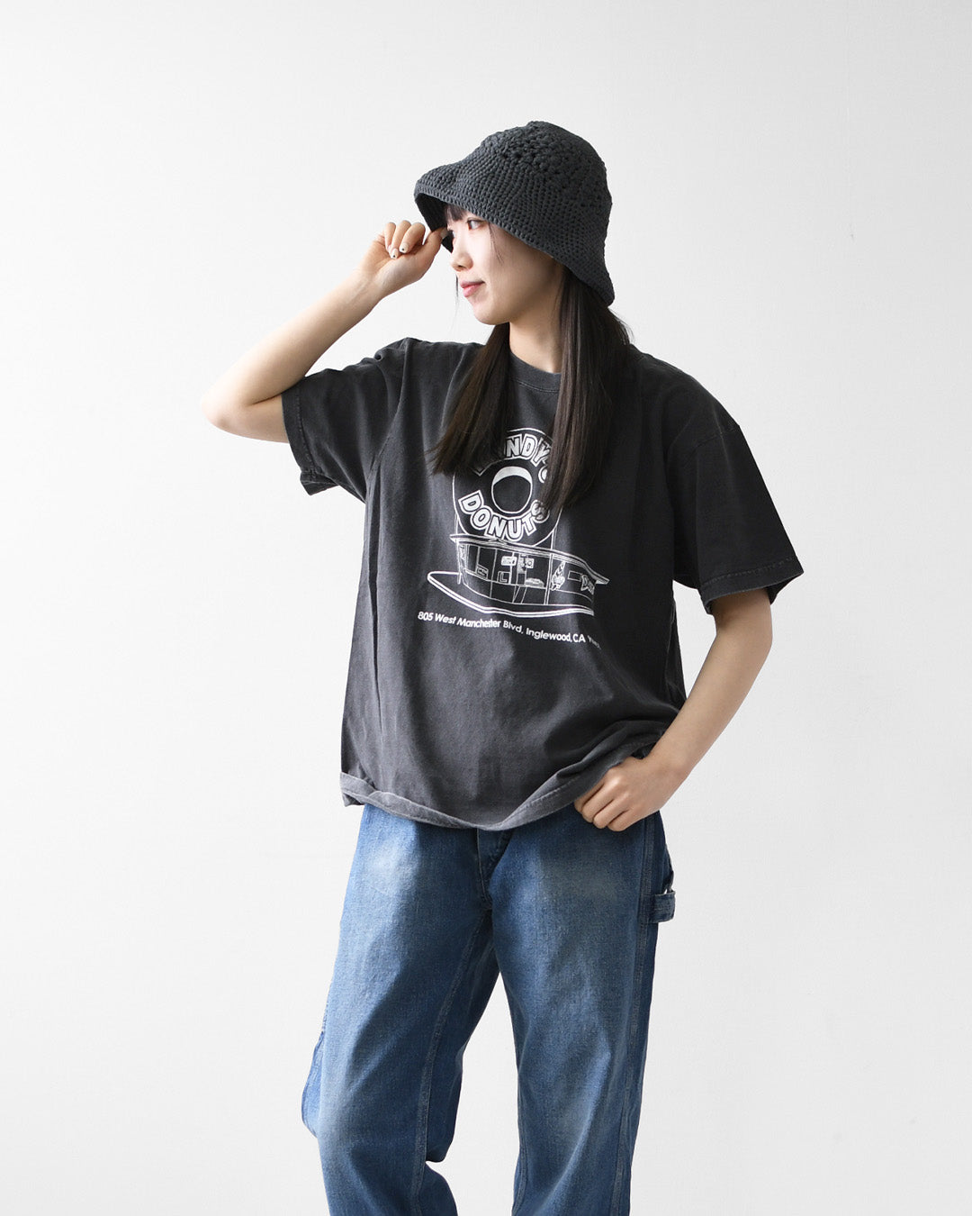 GOOD ROCK SPEED [グッドロックスピード] Randy's Donuts PRINT T-SHIRT [26RDN002W] ランディーズドーナツ プリントTシャツ・ 綿TEE・半袖・ショートスリーブ・プリントTEE・クルーネック・LADY'S [2026SS]
