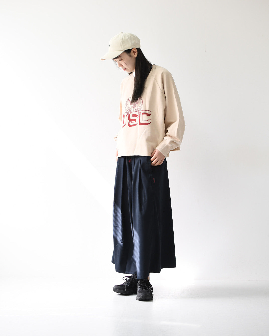 GOOD ROCK SPEED [グッドロックスピード] University of Southern California Raglan Sleeve Logo Sweatshirt [26USC001W] ラグランスリーブ・ロゴスウェット・コットン・LADY'S [2026SS]
