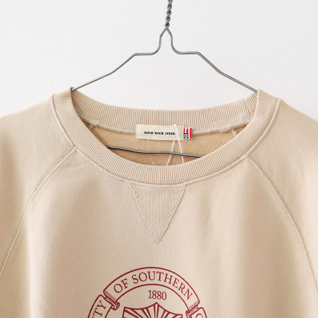 GOOD ROCK SPEED [グッドロックスピード] University of Southern California Raglan Sleeve Logo Sweatshirt [26USC001W] ラグランスリーブ・ロゴスウェット・コットン・LADY'S [2026SS]