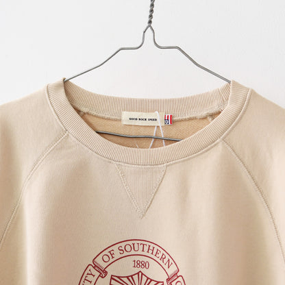 GOOD ROCK SPEED [グッドロックスピード] University of Southern California Raglan Sleeve Logo Sweatshirt [26USC001W] ラグランスリーブ・ロゴスウェット・コットン・LADY'S [2026SS]
