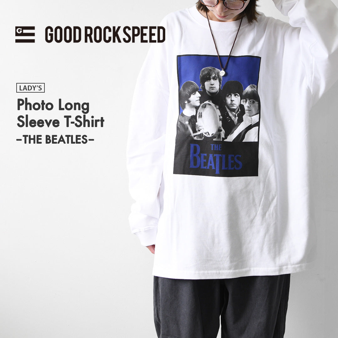 GOOD ROCK SPEED [グッドロックスピード] Photo Long Sleeve T-Shirt-THE BEATLES- [BTL203W] フォトロングスリーブTシャツ-ビートルズ -・ 綿TEE・長袖・ロングスリーブ・プリントTEE・クルーネック・LADY'S [2026AW]