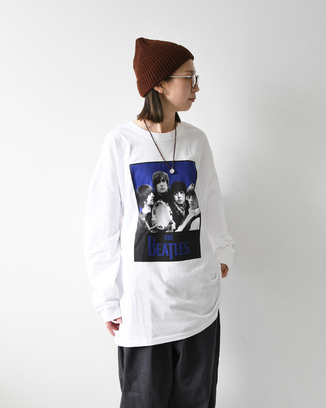 GOOD ROCK SPEED [グッドロックスピード] Photo Long Sleeve T-Shirt-THE BEATLES- [BTL203W] フォトロングスリーブTシャツ-ビートルズ -・ 綿TEE・長袖・ロングスリーブ・プリントTEE・クルーネック・LADY'S [2026AW]