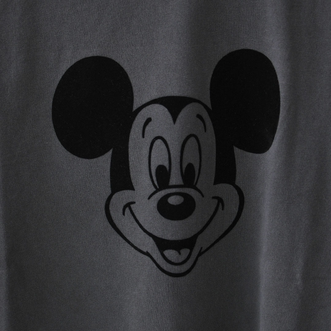 GOOD ROCK SPEED [グッドロックスピード] Flocked Raglan 3/4 Sleeve T-Shirt -Disney- [FDS205W] フロッキーラグラン 3/4 スリーブTシャツ・ 綿TEE・3/4スリーブ・クルーネック・プリントT・LADY'S [2026AW]