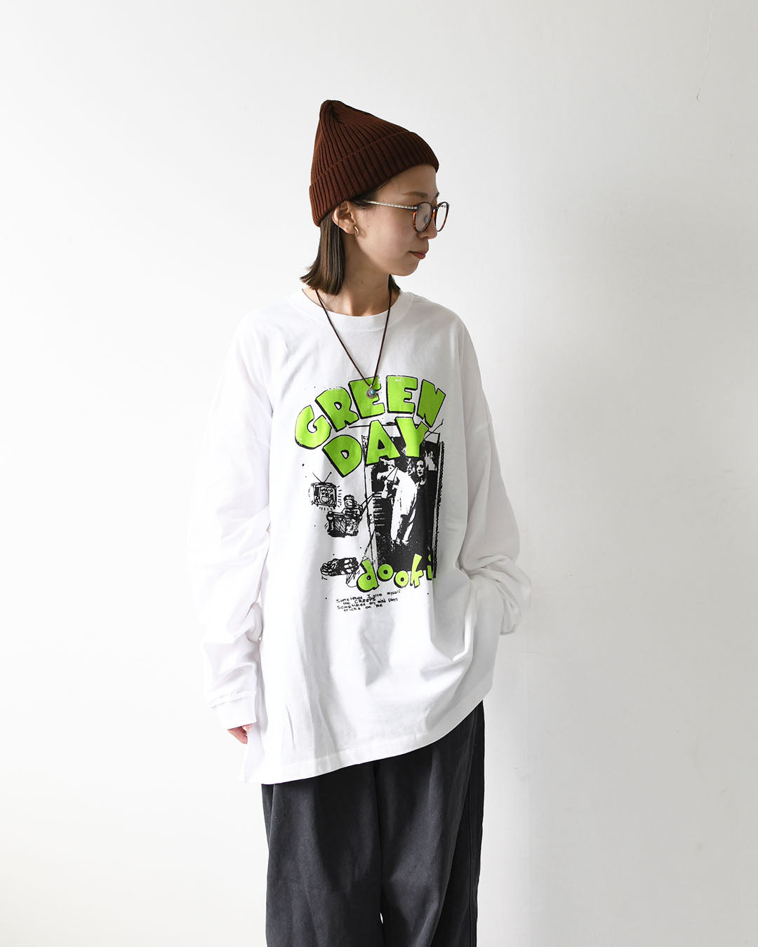 GOOD ROCK SPEED [グッドロックスピード] Dookie Graphic Long Sleeve T-Shirt-GREEN DAY-  [GRD202W] ドゥーキーグラフィックロングスリーブTシャツ-グリーンデイ-ロングスリーブTシャツ・ 綿TEE・長袖・ロングスリーブ・プリントTEE・クルーネック・LADY'S [2026AW]