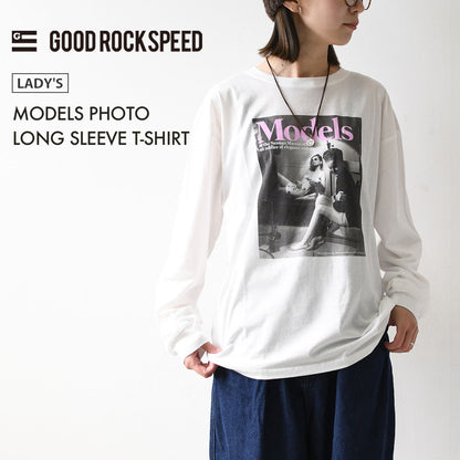 GOOD ROCK SPEED [グッドロックスピード] MODELS PHOTO LONG SLEEVE T-SHIRT [LFE206W] モデルフォトロングスリーブTシャツ・ 綿TEE・長袖・ロングスリーブ・プリントTEE・クルーネック・LADY'S [2026AW]