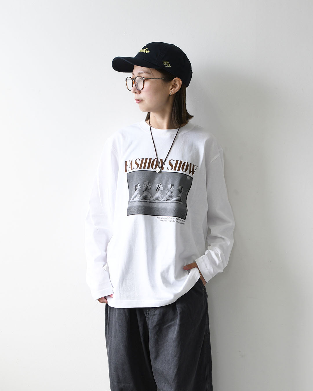GOOD ROCK SPEED [グッドロックスピード] FASHION SHOW PHOTO LONG SLEEVE T-SHIRT [LFE207W] ファッションショーフォトロングスリーブTシャツ・ 綿TEE・長袖・ロングスリーブ・プリントTEE・クルーネック・LADY'S [2026AW]