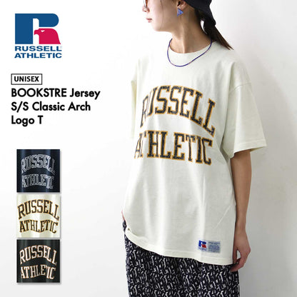 RUSSELL ATHLETIC [ラッセルアスレティック] BOOKSTRE Jersey S/S Classic Arch Logo T [RC-25509] ブックストアジャージーショートスリーブクラッシックアーチロゴティーシャツ [2025SS]