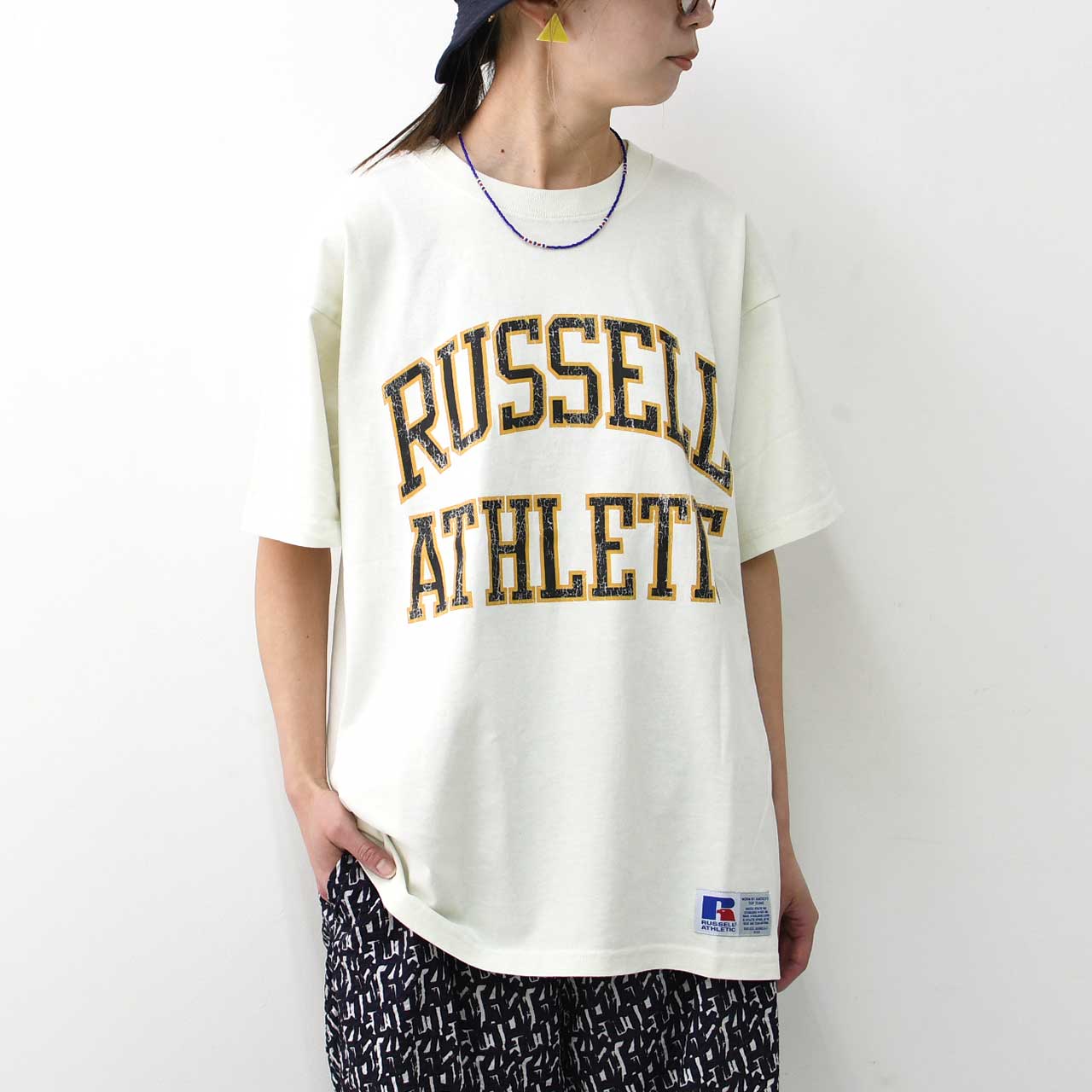 RUSSELL ATHLETIC [ラッセルアスレティック] BOOKSTRE Jersey S/S Classic Arch Logo T [RC-25509] ブックストアジャージーショートスリーブクラッシックアーチロゴティーシャツ [2025SS]