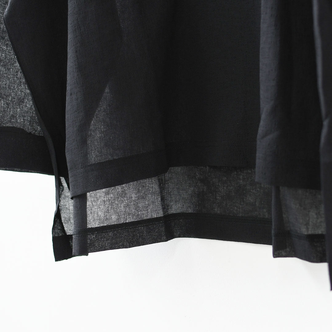 mizuiro ind [ミズイロ インド] washer voile wide P/O [1-210070] ウォッシャーボイルワイドプルオーバー・クルーネック・ワイドシルエット・ゆったりシルエット・シースルー・シアー・透け感・LADY'S [2026SS]