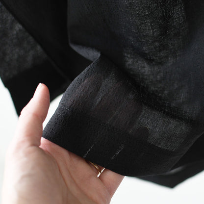 mizuiro ind [ミズイロ インド] washer voile wide P/O [1-210070] ウォッシャーボイルワイドプルオーバー・クルーネック・ワイドシルエット・ゆったりシルエット・シースルー・シアー・透け感・LADY'S [2026SS]