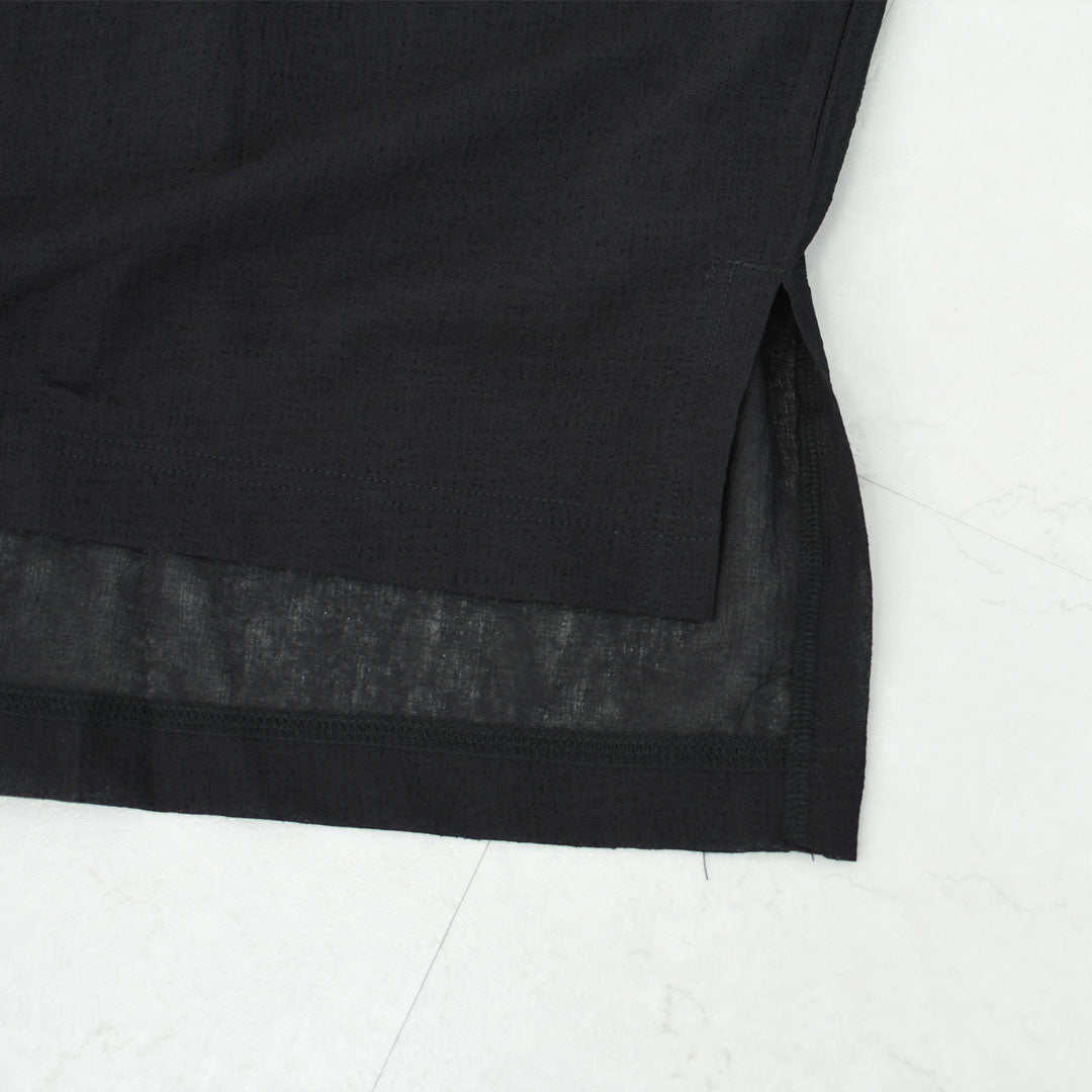 mizuiro ind [ミズイロ インド] washer voile wide P/O [1-210070] ウォッシャーボイルワイドプルオーバー・クルーネック・ワイドシルエット・ゆったりシルエット・シースルー・シアー・透け感・LADY'S [2026SS]