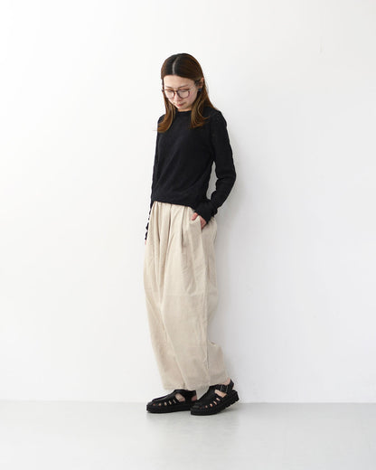 mizuiro ind [ミズイロ インド] lace crew neck T shirt [1-210080] レースクルーネックTシャツ・レースTシャツ・インナー・レイヤードアイテム・LADY'S [2026SS]