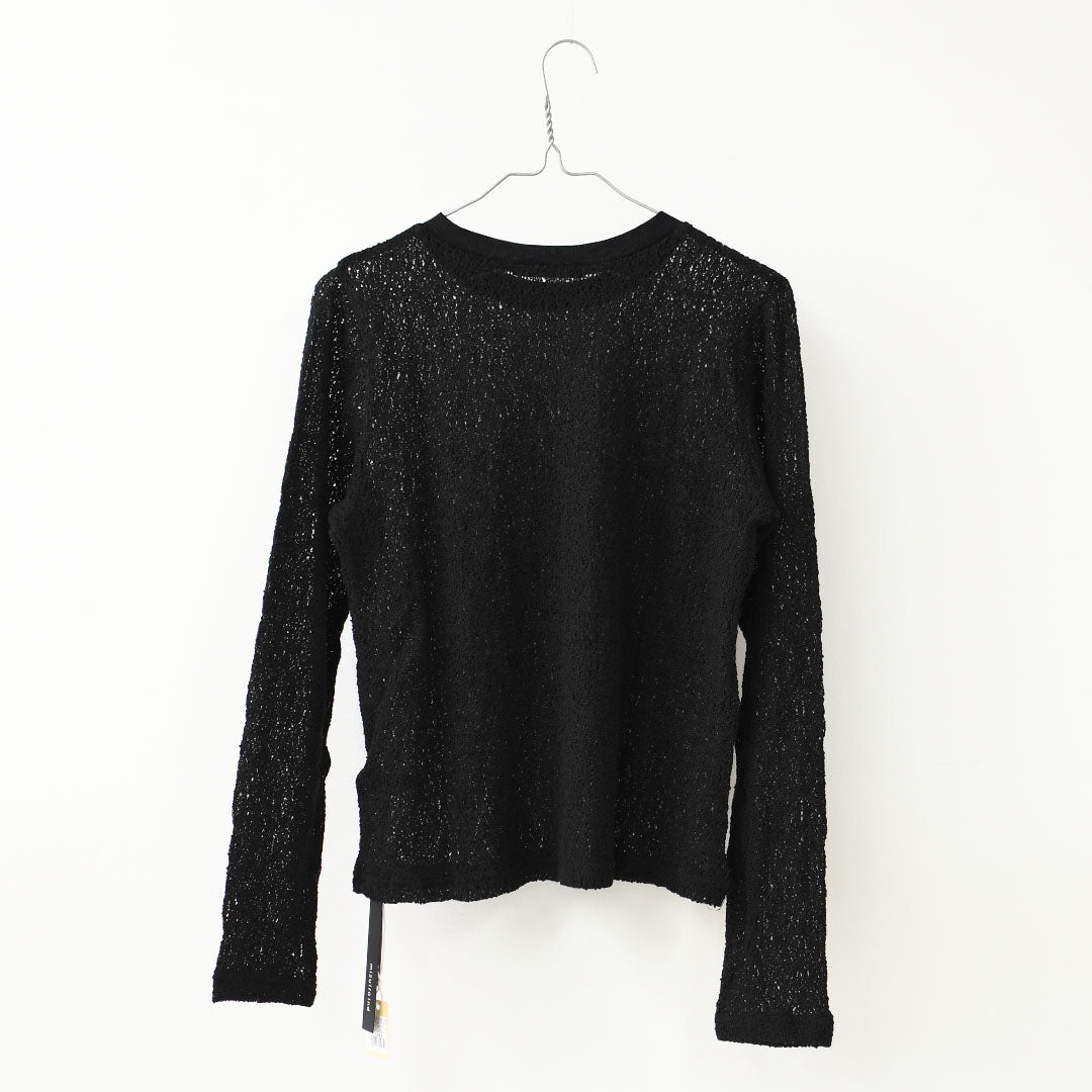 mizuiro ind [ミズイロ インド] lace crew neck T shirt [1-210080] レースクルーネックTシャツ・レースTシャツ・インナー・レイヤードアイテム・LADY'S [2026SS]