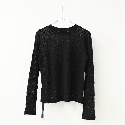 mizuiro ind [ミズイロ インド] lace crew neck T shirt [1-210080] レースクルーネックTシャツ・レースTシャツ・インナー・レイヤードアイテム・LADY'S [2026SS]