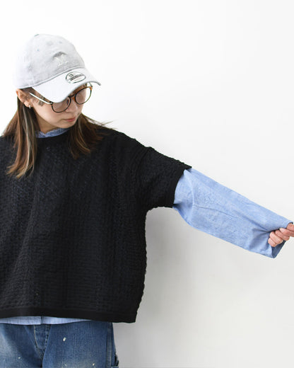 mizuiro ind [ミズイロ インド] patterned sheer wide P/O [1-220058] パターンドシアーワイドプルオーバー・シアープルオーバー・ワイドシルエット・LADY'S [2026SS]