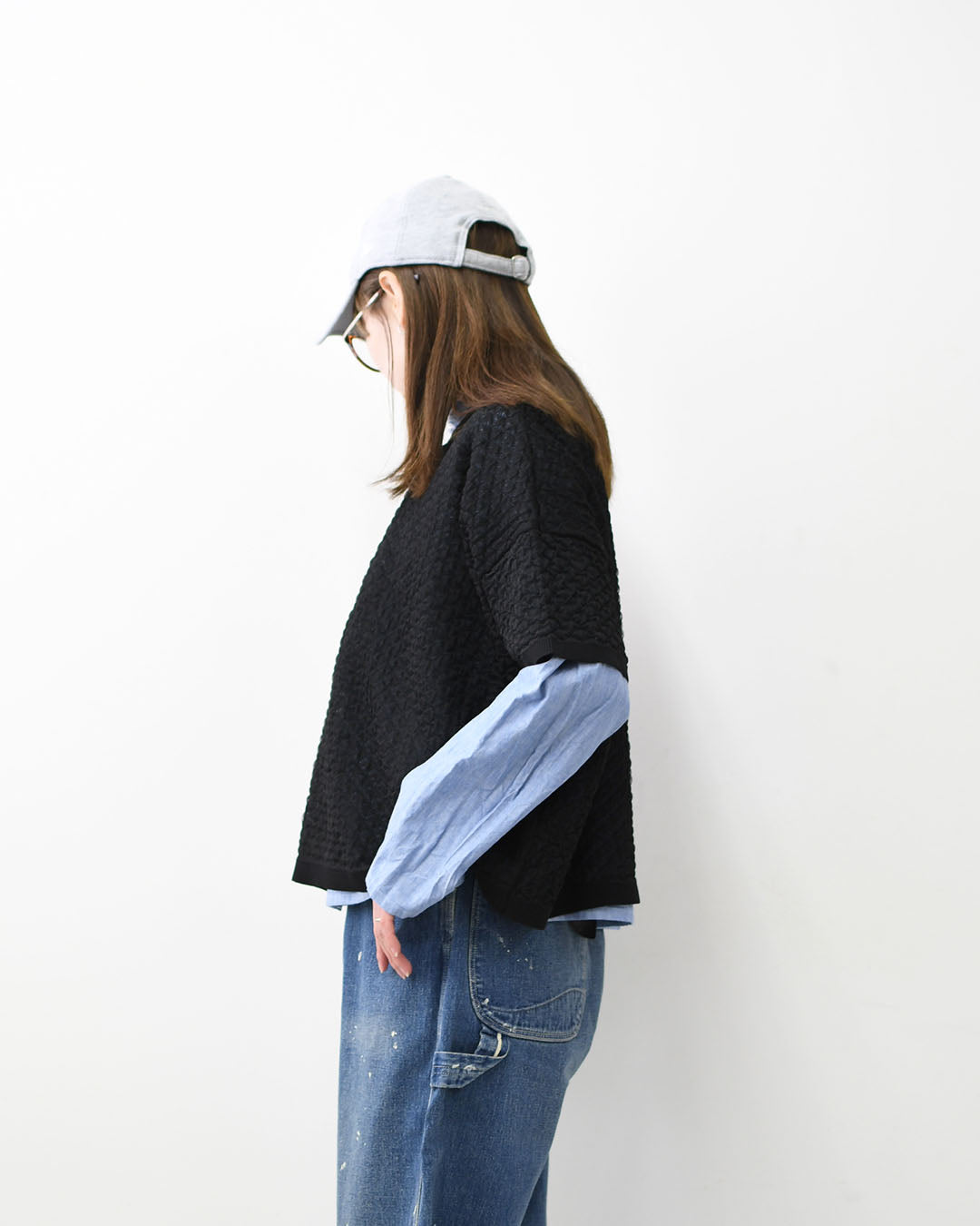 mizuiro ind [ミズイロ インド] patterned sheer wide P/O [1-220058] パターンドシアーワイドプルオーバー・シアープルオーバー・ワイドシルエット・LADY'S [2026SS]