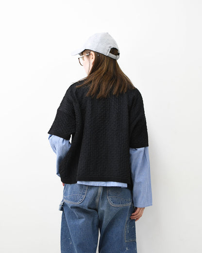 mizuiro ind [ミズイロ インド] patterned sheer wide P/O [1-220058] パターンドシアーワイドプルオーバー・シアープルオーバー・ワイドシルエット・LADY'S [2026SS]