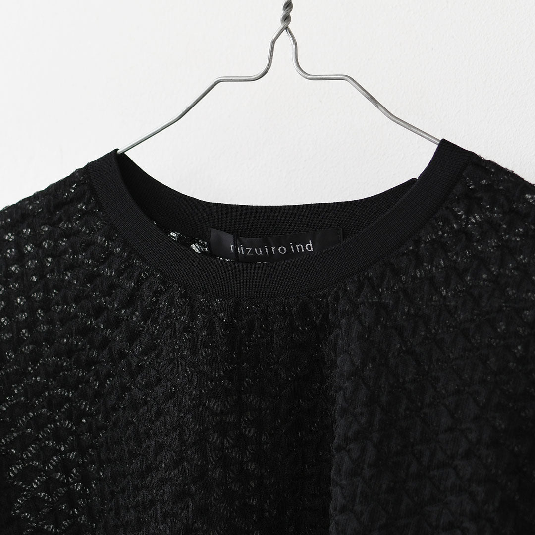 mizuiro ind [ミズイロ インド] patterned sheer wide P/O [1-220058] パターンドシアーワイドプルオーバー・シアープルオーバー・ワイドシルエット・LADY'S [2026SS]