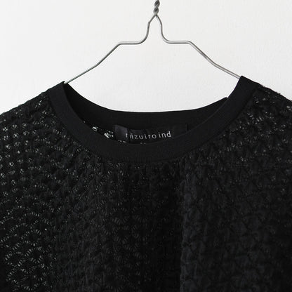 mizuiro ind [ミズイロ インド] patterned sheer wide P/O [1-220058] パターンドシアーワイドプルオーバー・シアープルオーバー・ワイドシルエット・LADY'S [2026SS]