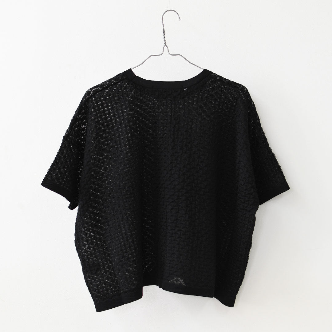 mizuiro ind [ミズイロ インド] patterned sheer wide P/O [1-220058] パターンドシアーワイドプルオーバー・シアープルオーバー・ワイドシルエット・LADY'S [2026SS]