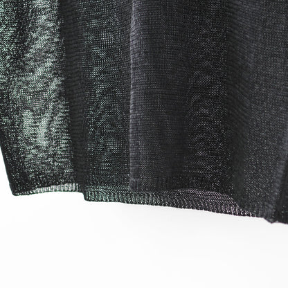mizuiro ind [ミズイロ インド] wide V neck vest [1-220062]  ワイドVネックベスト・ワイドシルエット・ゆったりシルエット・透け感・リネンライク・テープヤーン編み・レイヤード・LADY'S [2026SS]