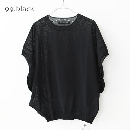 mizuiro ind [ミズイロ インド] sheer wide cocoon P/O・wide cocoon sheer vest [1-220063]シアーワイドコクーンプルオーバー・ワイドコクーンシアーベスト・コクーンシルエット・ワイドシルエット・ゆったりシルエット・コクーンベスト・LADY'S[2026SS]