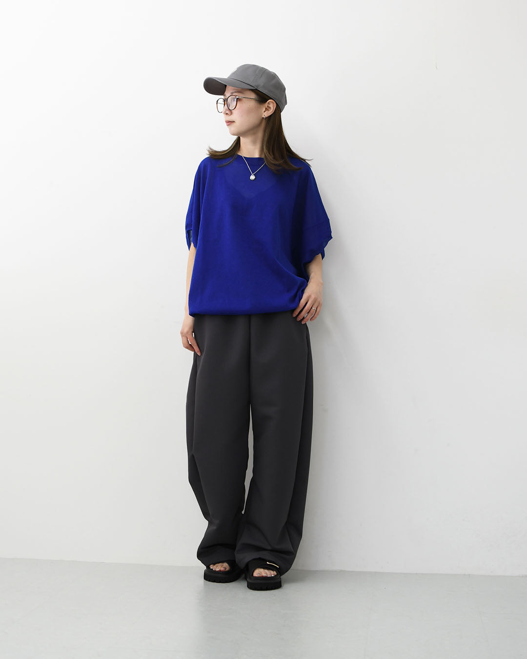 mizuiro ind [ミズイロ インド] sheer wide cocoon P/O・wide cocoon sheer vest [1-220063]シアーワイドコクーンプルオーバー・ワイドコクーンシアーベスト・コクーンシルエット・ワイドシルエット・ゆったりシルエット・コクーンベスト・LADY'S[2026SS]